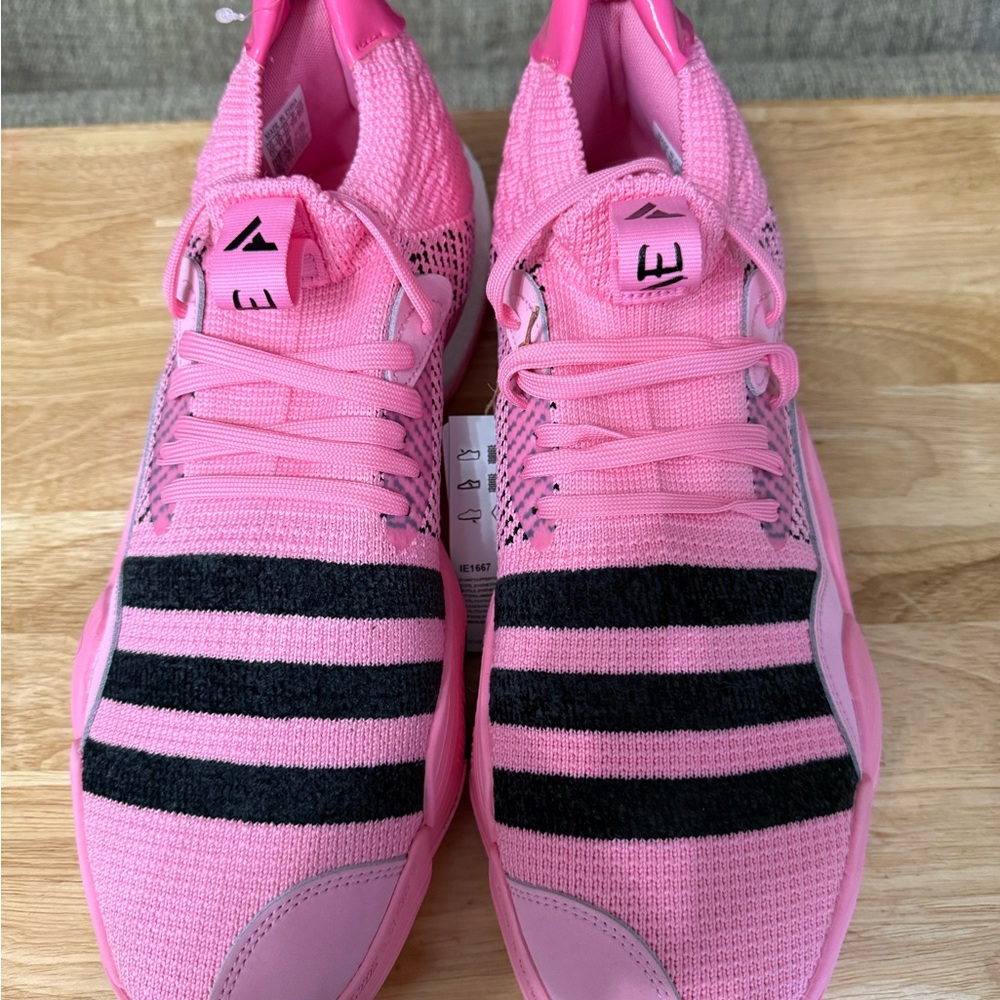 Adidas Pink and Black Athletic Shoes